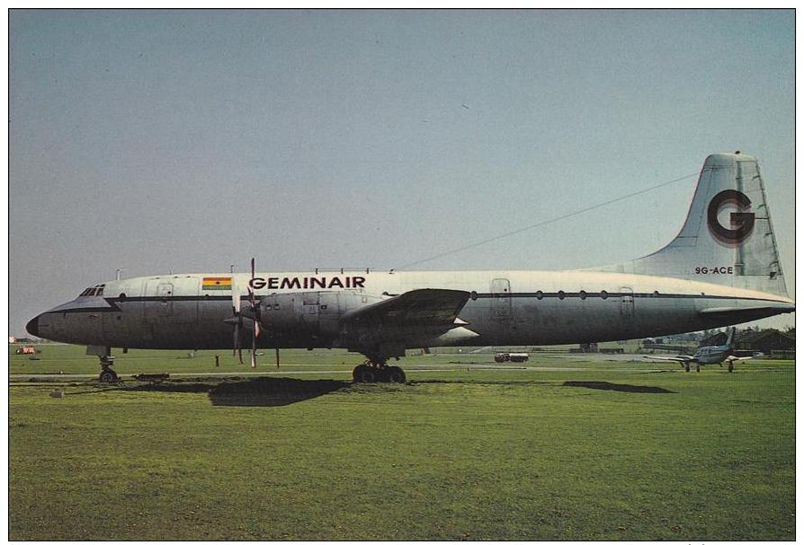 Geminair Bristol Britannia 253 Aircraft Postcard (A24286) - 1946-....: Era Moderna