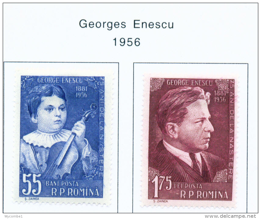 ROMANIA - 1956 Enescu Mounted Mint - Neufs