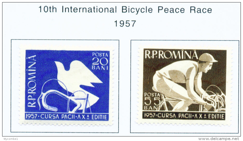 ROMANIA - 1957 Cycle Race Mounted Mint - Neufs