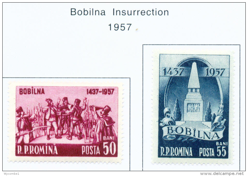 ROMANIA - 1957 Bobilna Insurrection Mounted Mint - Neufs