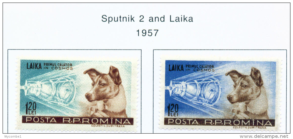 ROMANIA - 1957 Space Flight Of Laika Mounted Mint - Neufs