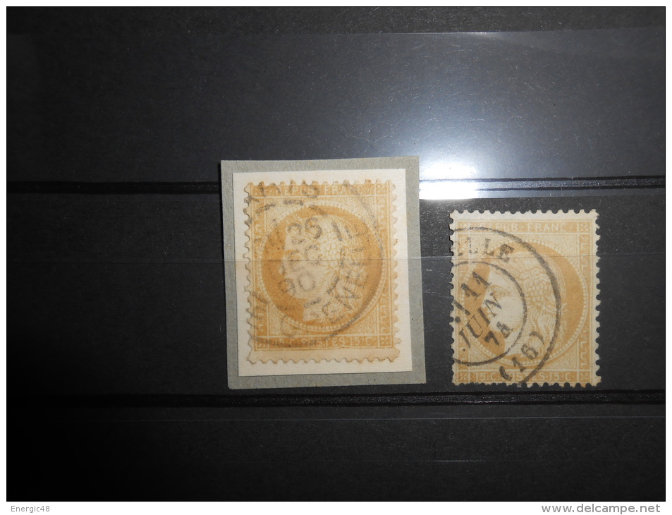 Lot Du 10.09.13-01_superbe Variété  Sur N°59:cadre Inferieur Et Filet Retouché,et Usage Tres Tardif Fin 90,a Etudier - 1871-1875 Ceres