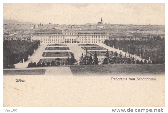 CPA WIEN- SCHONBRUNN PALACE PANORAMA, GARDEN - Château De Schönbrunn