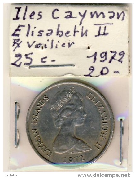 PIECE MONNAIE 25 CENTS  ILES CAIMANS  # ELISABETH II 1972 - Iles Caïmans