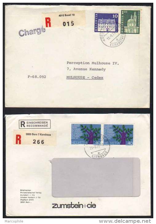 SUISSE / 1971-1975 - 10 LETTRES RECOMMANDEES / 5 IMAGES  (ref 4873) - Cartas & Documentos