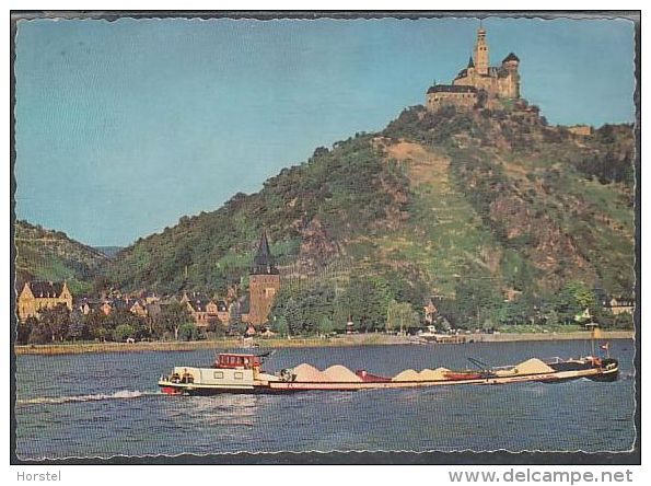 D-56338 Braubach - Am Rhein - Lastkahn - Schiff - Mit Marksburg - Braubach