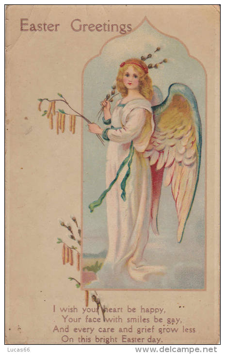 C1900 EASTER GREETINGS- BRITISH POSTCARD - Easter