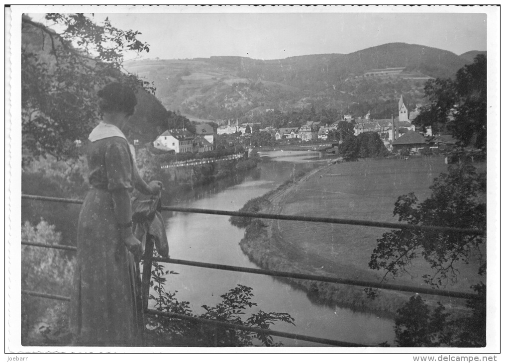 Grande Photo Originale Bad Ems Nassau Scheuern Cochem Braubach 1934 - Autres & Non Classés