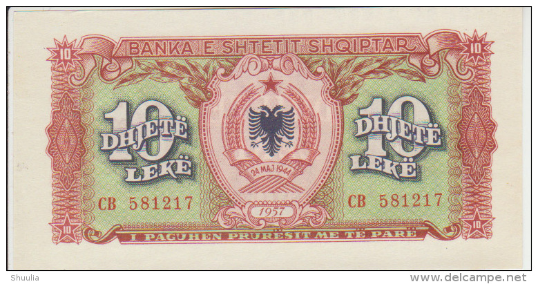 Albania 10 Leke 1957 Pick 28 UNC - Albanie