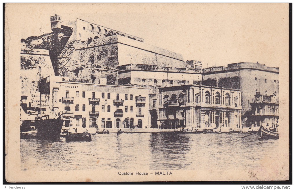 CPA - (Malte) Custom House - Malta (datée 1917) - Malta