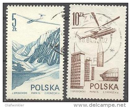 1976 Das Moderne Flugwesen (I) Mi 2437-8 / Fi 2290-1 / Sc C53-C54 / YT 55-56 Gestempelt / Oblitéré / Used - Usados