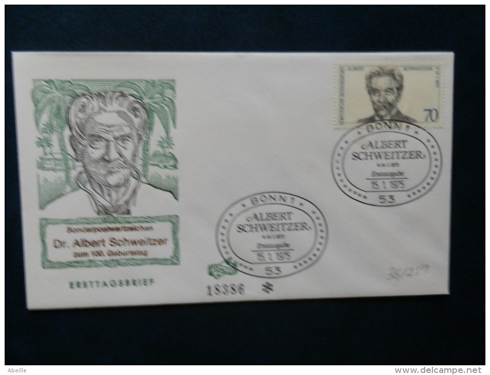 36/250    FDC   ALLEMAGNE - Albert Schweitzer