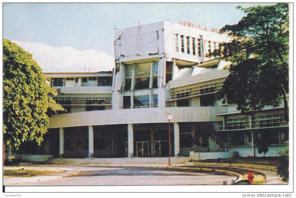 Managua Fachada Principal Del Hospital General "El Retiro".  ....  Terremoto De Diciembre1972 - Nicaragua