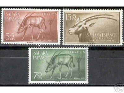 Spain SAHARA Edifil # 123-125 MNH Animals / Fauna / Antilopes - Spanische Sahara