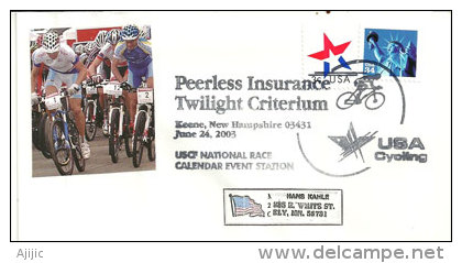 USA. Twilight Créterium , Ville De Keene, New-Hampshire, Année 2003, Enveloppe Souvenir - Ciclismo