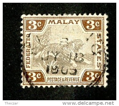 743x)  Fed.States Malay 1904- SG # 32a  Used  Catalogue £ 1.75 - Federated Malay States