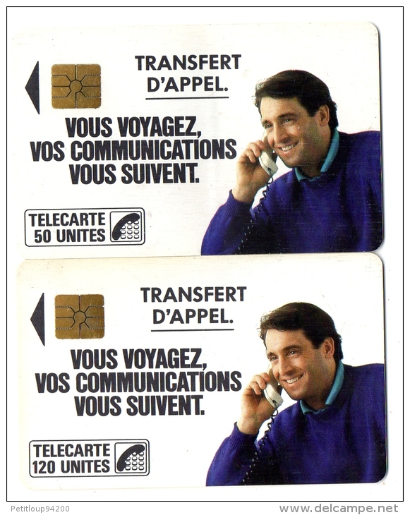 TELECARTES   TRANSFER D'APPEL  50 UNITES/120 UNITES  (F18/F19)  (LOT DE 2) - 1988
