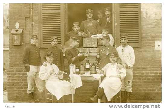 N°33401 -carte Photo Soldats Du 119è  -vive La Classe 1910- - Regiments