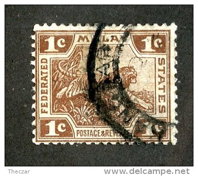 761x)  Fed.States Malay 1919- SG # 30  Used  Catalogue £ .90 - Federated Malay States