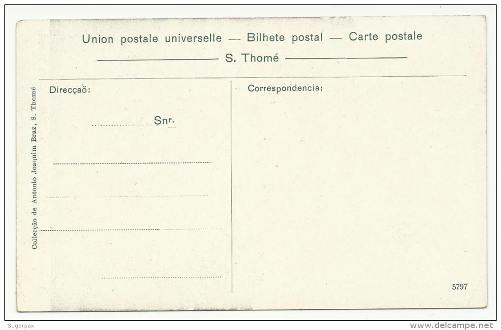 SÃO THOMÉ - CIDADE - LAVANDEIRAS No RIO AGUA GRANDE - LAVANDIÈRES - PORTUGAL - Ed. A.J.B. N.º 5797 - 2 SCANS - Sao Tome Et Principe