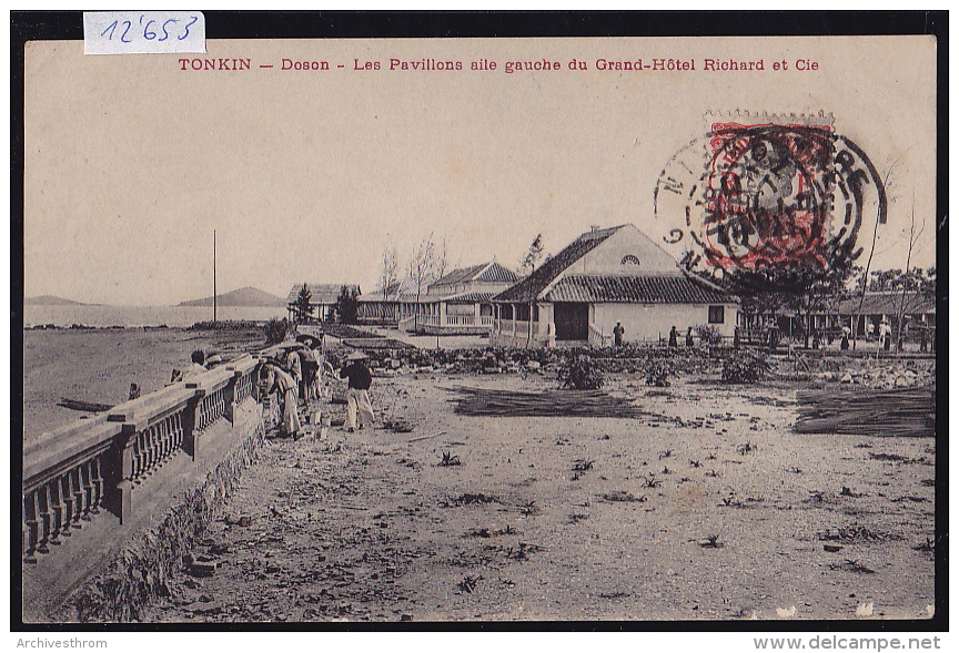 Tonkin - Doson - Les Pavillons Ale Gauche Du Grand-Hôtel Richard Et Cie - Timbre Indochine Française 1912 (12´653) - Viêt-Nam