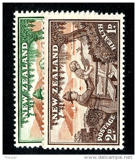 860x)  New Zealand 1946- SG # 678/79   M*  Catalogue £ .30 - Unused Stamps