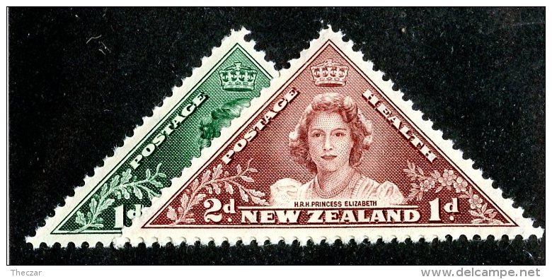 872x)  New Zealand 1943- SG # 636/37   M*  Catalogue £ .40 - Ongebruikt