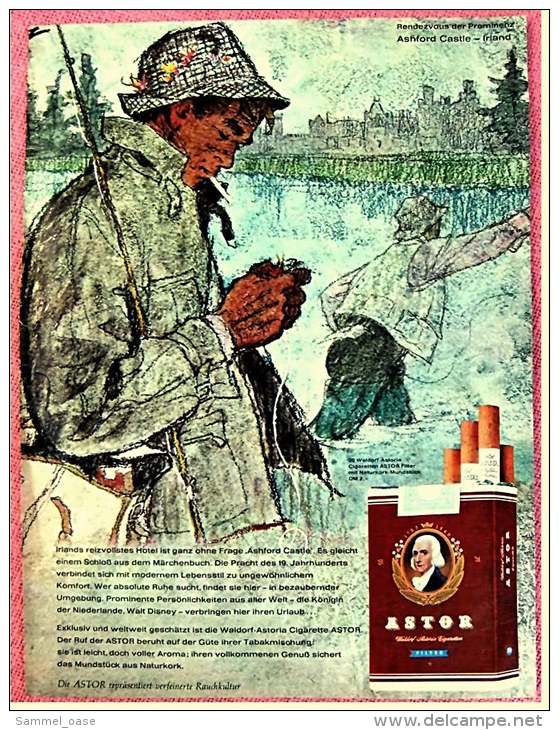 Reklame Werbeanzeige  ,  Astor Cigaretten  ,  Repräsentiert Verfeinerte Rauchkultur  -  Von 1965 - Autres & Non Classés