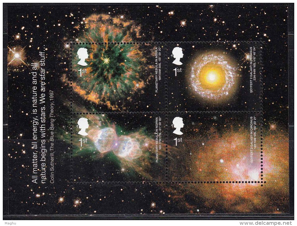 The Blue Bang Theory, Star, "All Energy And Nature....´ Great Britain / England 2002 MNH Miniature Sheet, Astronomy - Blocs-feuillets