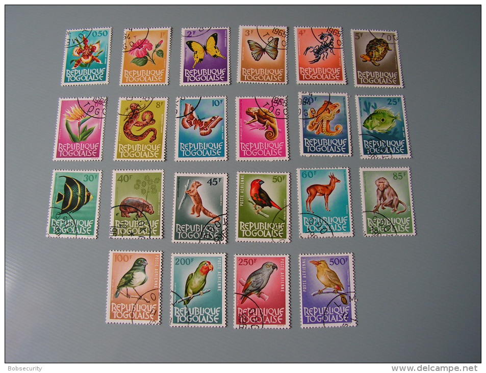 == Togo, Flora Fauna Set - 1964  385-406  , Selten Angeboten   Fische , Vögel, Birds Osieaux - Togo (1960-...)