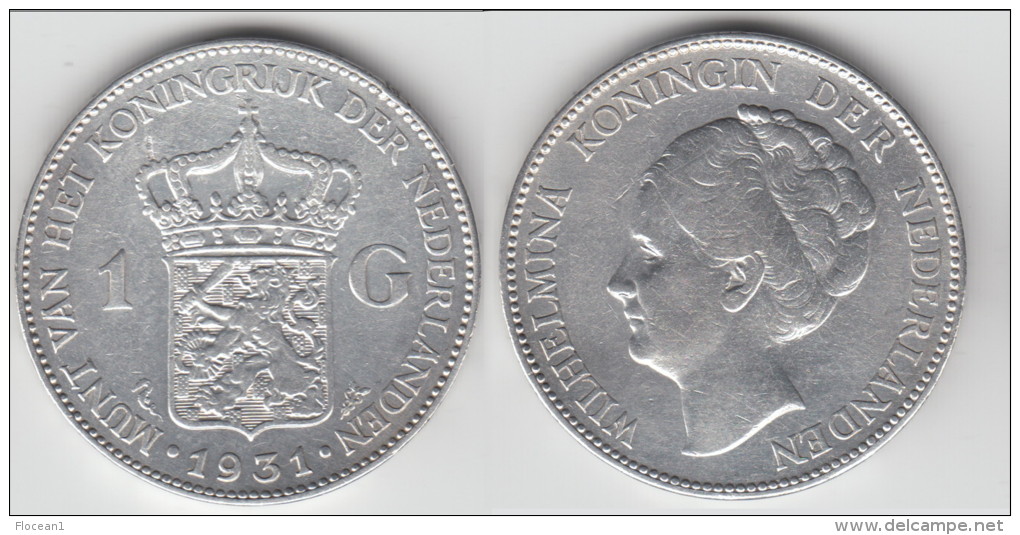 **** PAYS-BAS - NETHERLANDS - 1 GULDEN 1931 - ARGENT - SILVER **** EN ACHAT IMMEDIAT !!! - 1 Gulden