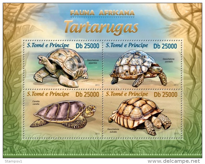 S. Tome&Principe. 2013 Turtles. (205a) - Turtles