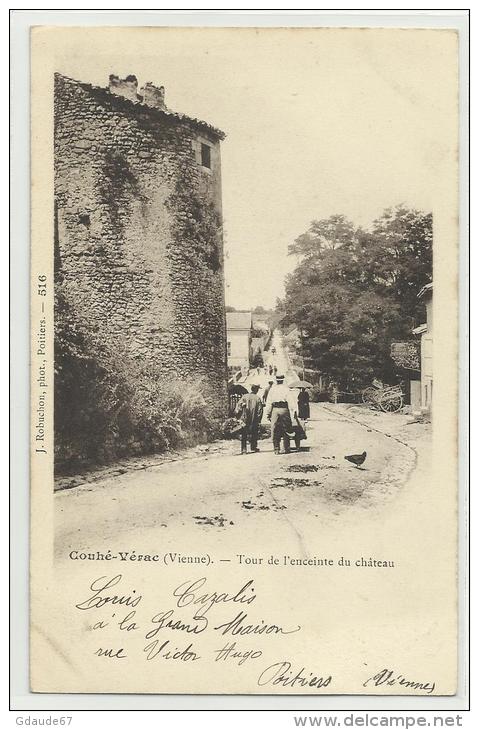 COUHE VERAC (86) - CPA - TOUR DE L´ENCEINTE DU CHATEAU - Couhe