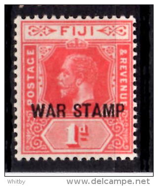 Fiji 1916 1p War Tax Issue #MR2 - Fiji (...-1970)