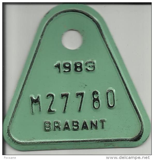 Plaque Vélomoteur Brabant 1983 - Targhe Di Immatricolazione
