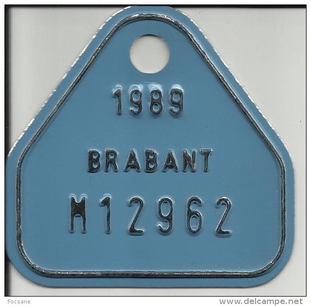 Plaque Vélomoteur Brabant 1989 - Plaques D'immatriculation