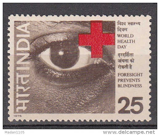 INDIA, 1976,   World Health Day, Prevention Of Blindness, MNH, (**) - Ungebraucht