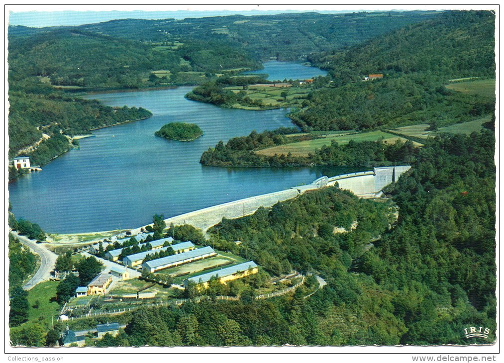 CP, 19, Vallée De La Vezère, Vue Aérienne Du Barrage, Voyagé En 1966 - Autres & Non Classés