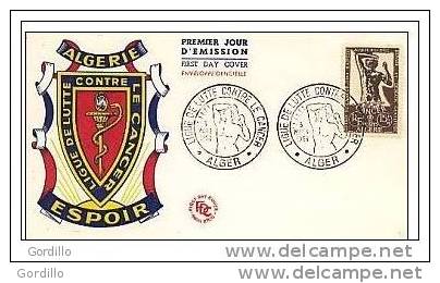 FDC  PARFAIT ETAT  Algérie  Alger Lutte Contre Le Cancer 03 03 1956. - FDC