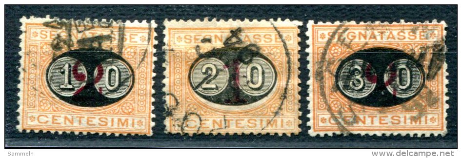 1744 - ITALIEN, Mi.Nr. Porto 15-17, Gestempelt - ITALY, Used Tax Set - Portomarken