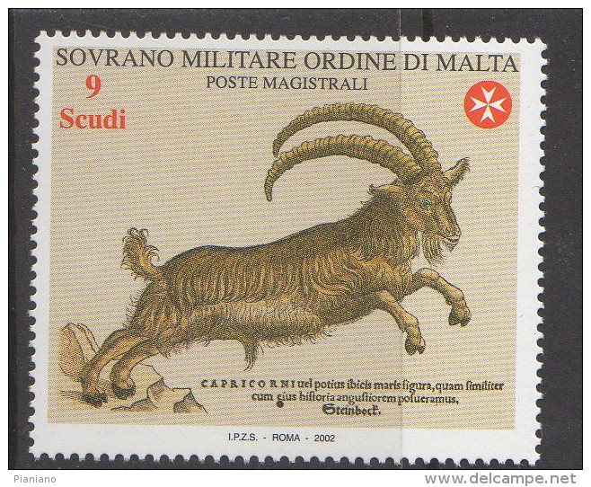 PIA - SMOM - 2002 : Tavole Da Antichi Testi Tratte Da "Historia Animalium" Di Konrad Von Gesner - (UN 705-08) - Sovrano Militare Ordine Di Malta