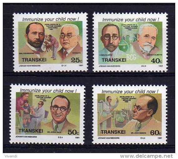 Transkei - 1991 - Celebrities Of Medicine (6th Series) - MNH - Transkei