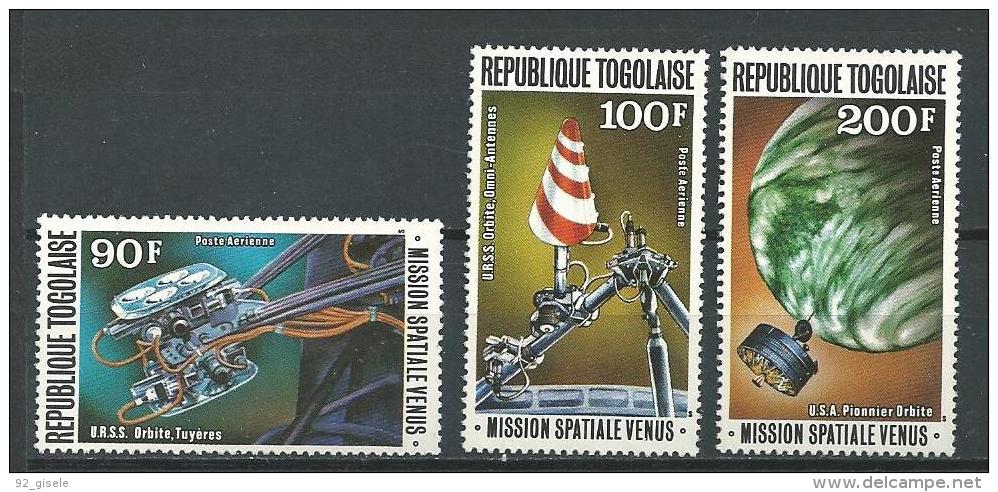 Togo Aerien YT 345 à 347 (PA 345 à 347) " Missions Spatiales " 1978 Neuf ** - Togo (1960-...)