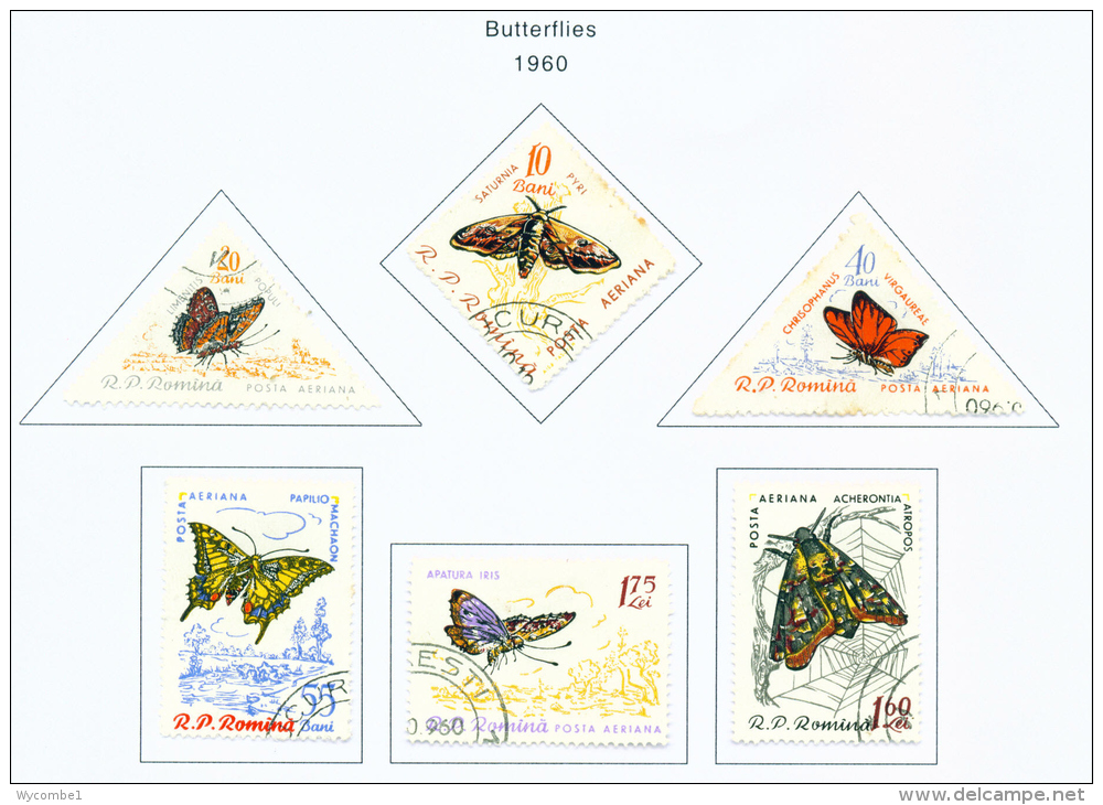 ROMANIA - 1960  Air Butterflies Used As Scan - Neufs