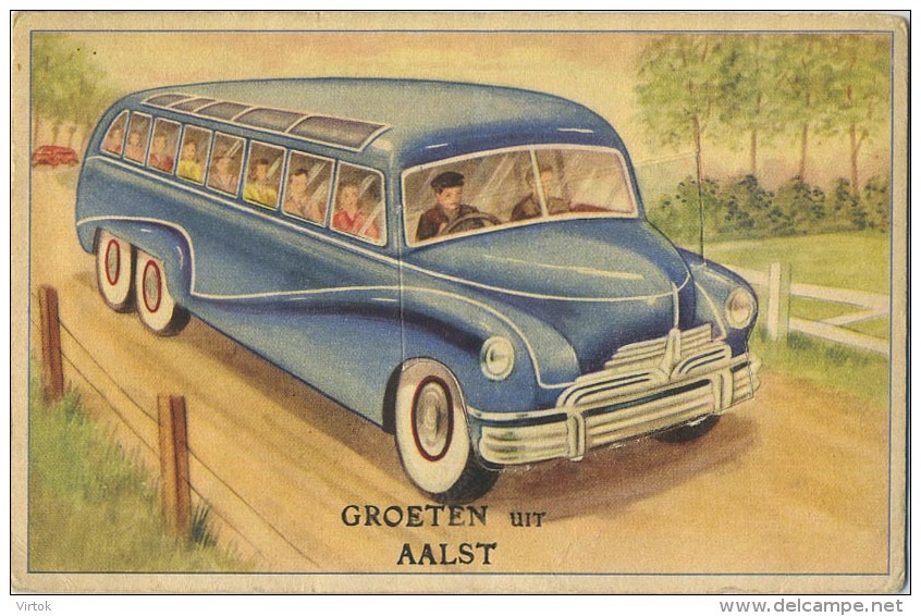 Aalst :  Systeem Kaart ( Kleine Foto's Ontbreken )  AUTOBUS  :  Groeten Uit Aalst - Aalst