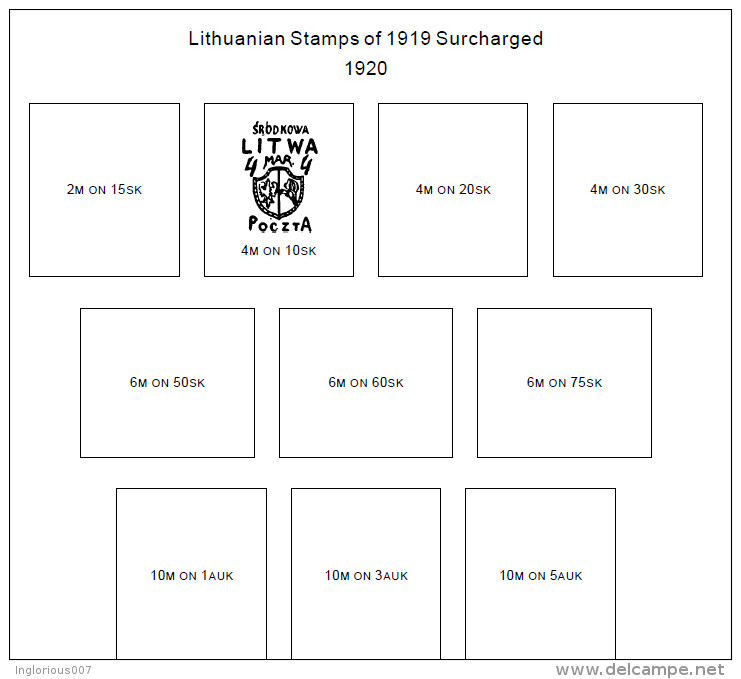 LITHUANIA STAMP ALBUM PAGES 1918-2011 (132 Pages) - Inglés