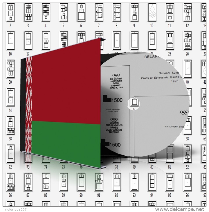 BELARUS STAMP ALBUM PAGES 1920-2011 (130 Pages) - Inglés