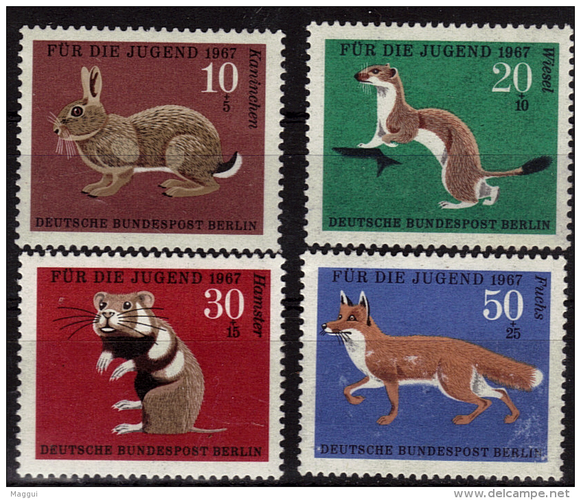 ALLEMAGNE  BERLIN  N° 267/70  * *  Lapin Hermine Hamster Renard - Rabbits