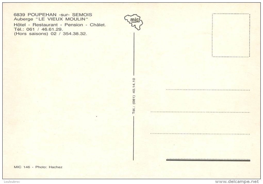 POUPEHAN SUR SEMOIS AUBERGE LE VIEUX MOULIN - Bouillon