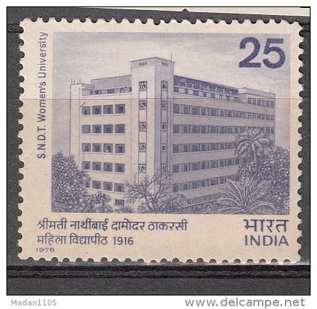 INDIA, 1976,    60th Anniversary Of Shreemati  Nathibai Damodar Thackersey Women´s University, MNH, (**) - Ungebraucht